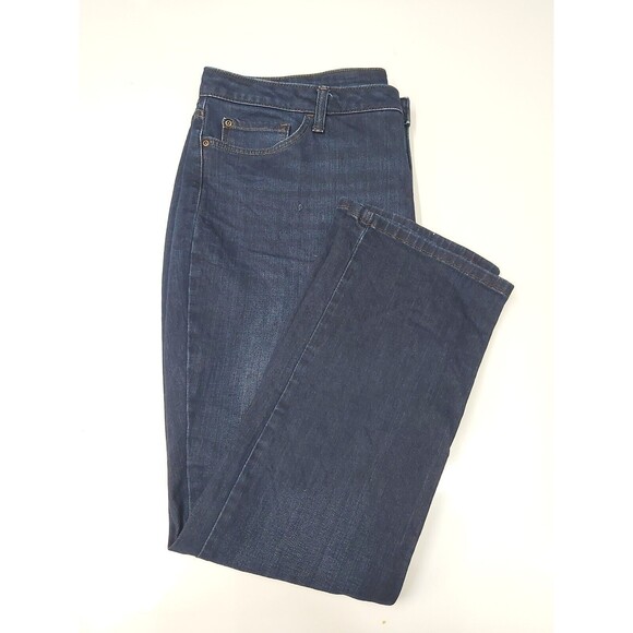 Lee Regular Fit Plus Size 20m Straight Leg Mid Rise Dark Wash Denim Jeans - Picture 3 of 13